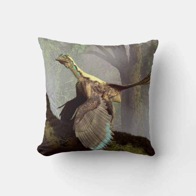 The Last Dinosaur Throw Pillow (Front)