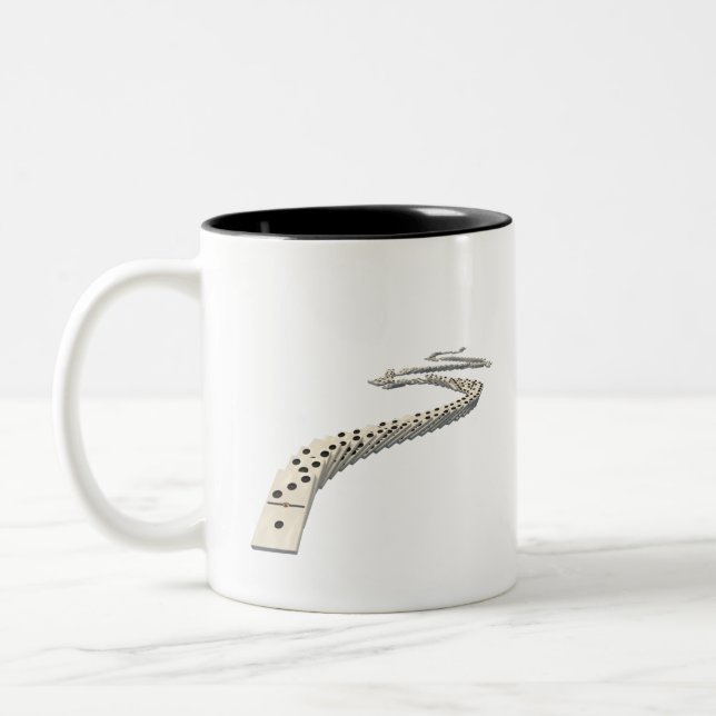 The Last Domino Falling Two-Tone Coffee Mug (Left)