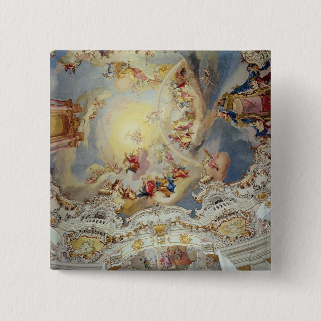 The Last Judgement, ceiling painting Button (Front)