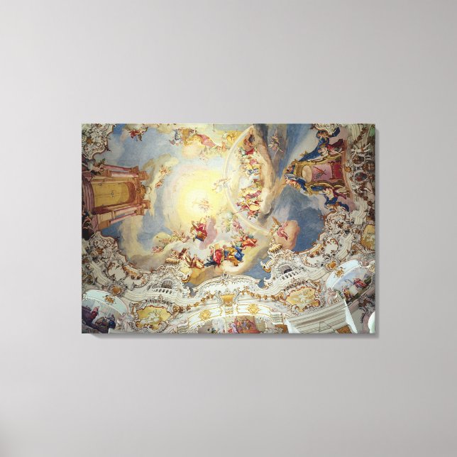 The Last Judgement, ceiling painting Canvas Print (Front)