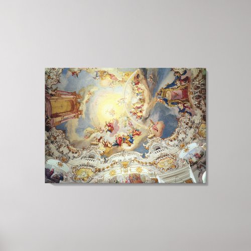 The Last Judgement ceiling painting Canvas Print
