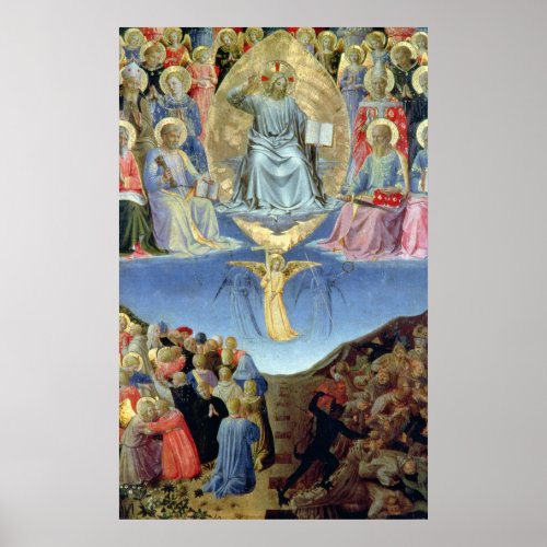 The Last Judgement central panel from a Triptych Poster