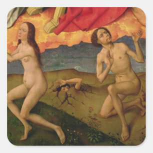 The Last Judgement, detail of the resurrection Square Sticker