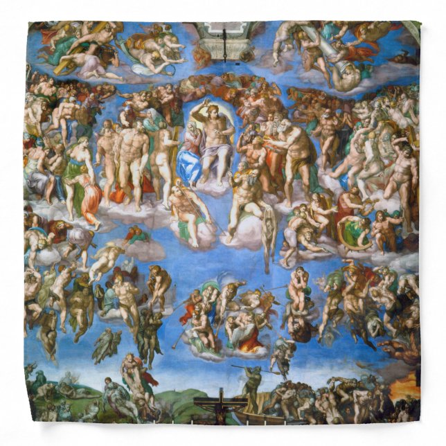 The Last Judgement, Michelangelo, 1536-1541 Bandana (Front)