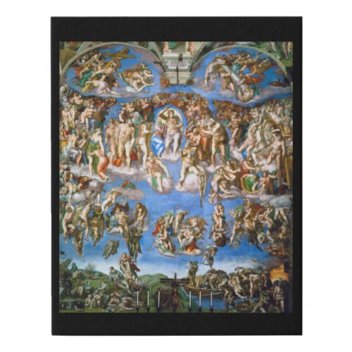 The Last Judgement Michelangelo 1536_1541 Faux Canvas Print