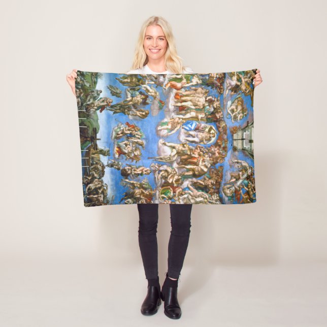 The Last Judgement, Michelangelo, 1536-1541 Fleece Blanket (In Situ)