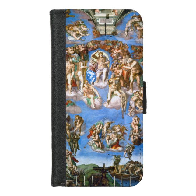 The Last Judgement, Michelangelo, 1536-1541 iPhone Wallet Case (Front)