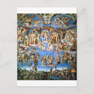 The Last Judgement, Michelangelo, 1536-1541 Postcard