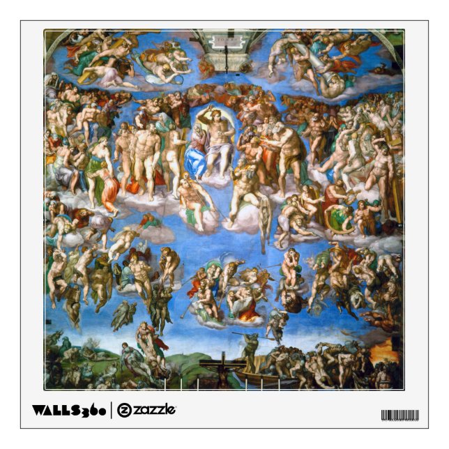 The Last Judgement, Michelangelo, 1536-1541 Wall Decal (Front)
