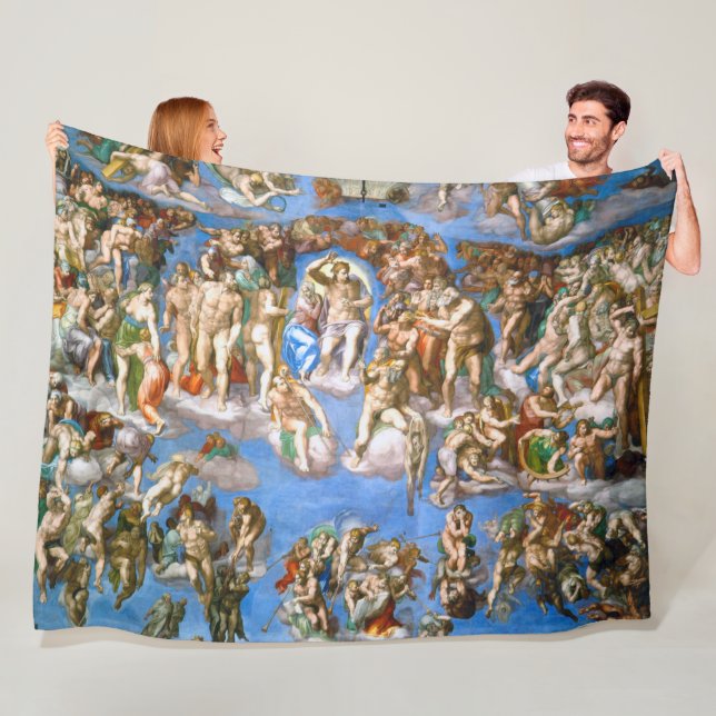The Last Judgement, Michelangelo Fleece Blanket (In Situ)
