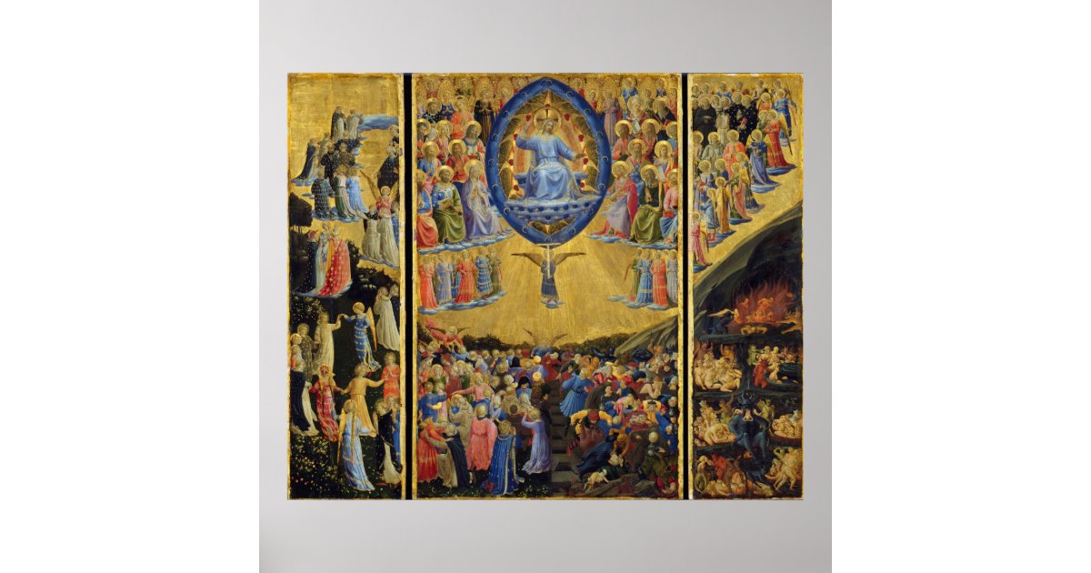 The Last Judgement On Winged Altar By Fra Angelico Poster Zazzle Com