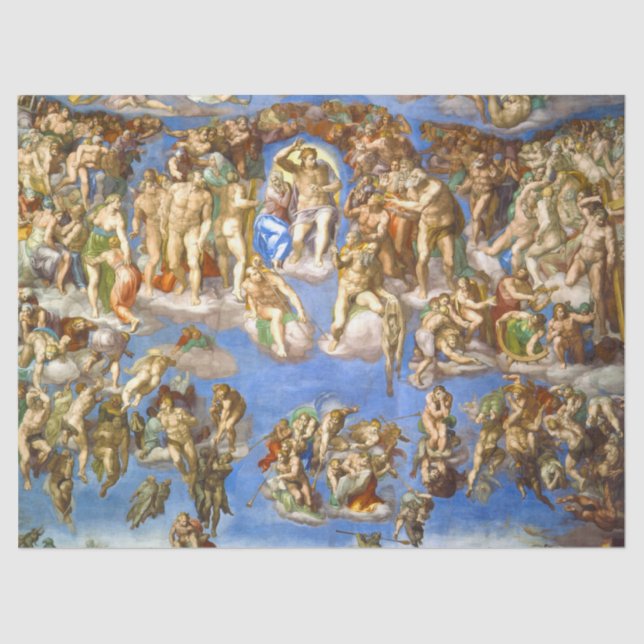 The Last Judgment by Michelangelo Tissue Paper (Front)