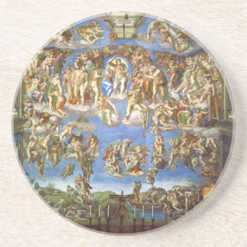 The Last Judgment Fresco by Michelangelo Coaster