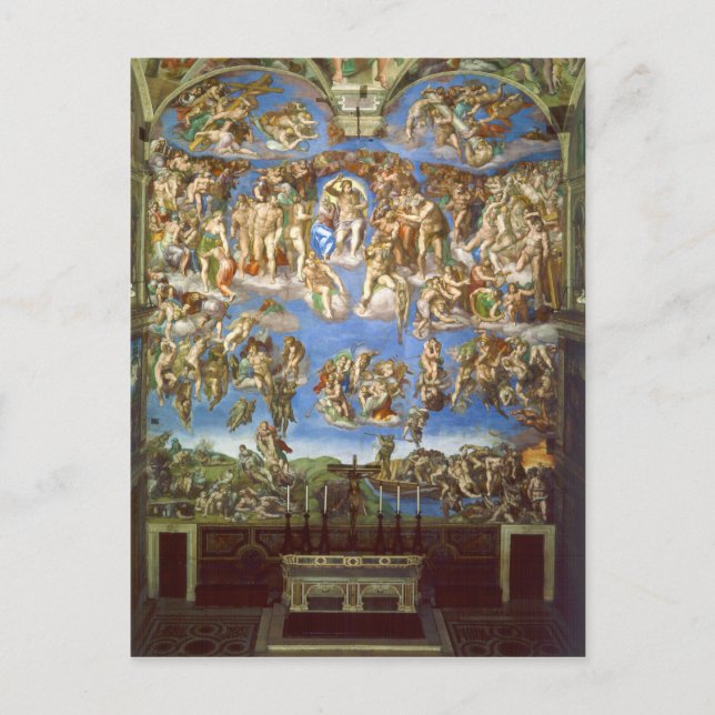 The Last Judgment Fresco by Michelangelo Postcard (Front)