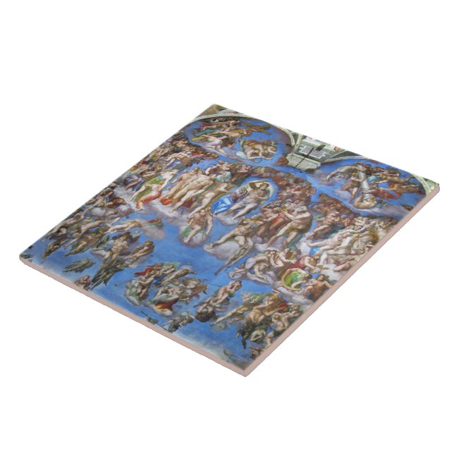 The Last Judgment - Michelangelo Buonarroti Ceramic Tile (Side)
