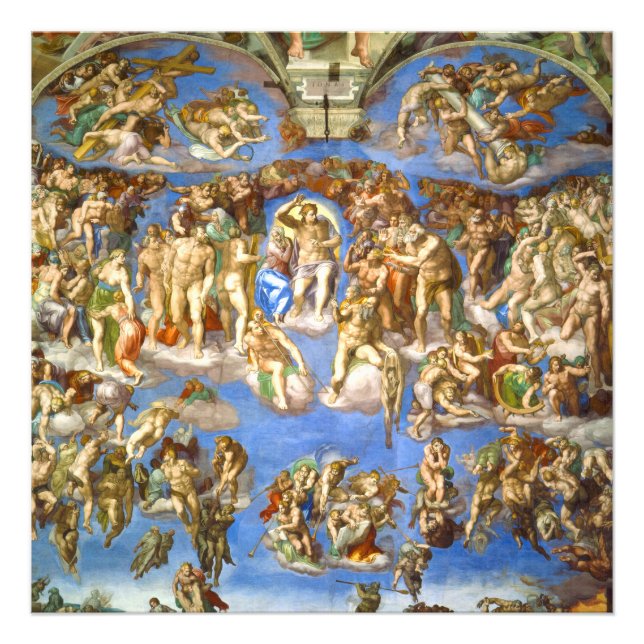 The Last Judgment, Sistine Chapel by Michelangelo Photo Print (Front)