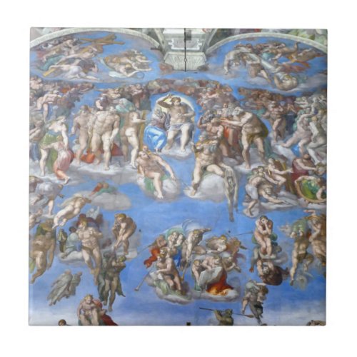 The Last Judgment Sistine Chapel _ ceramic tile