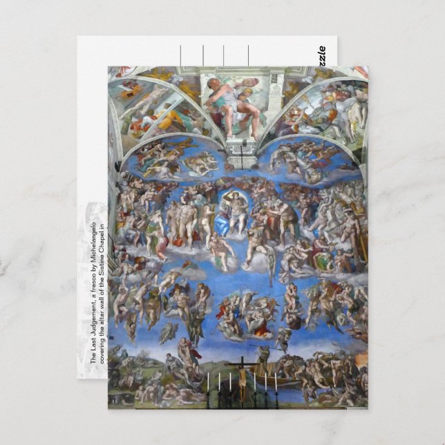 The Last Judgment - Sistine Chapel, Vatican City Postcard (Front/Back)