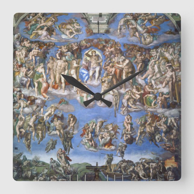The Last Judgment Square Wall Clock (Front)