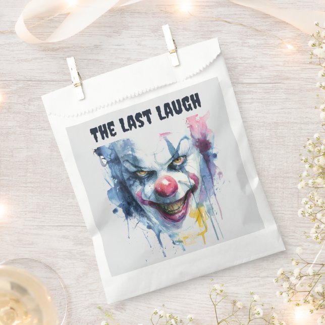 The Last Laugh | Creepy Clown Halloween Favor Bags (Clipped)