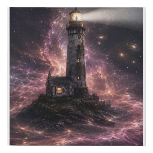 The Last Lighthouse Faux Canvas Print