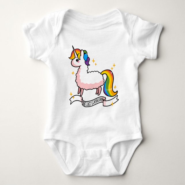 The Last Llamacorn Baby Bodysuit (Front)