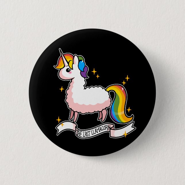 The Last Llamacorn Button (Front)