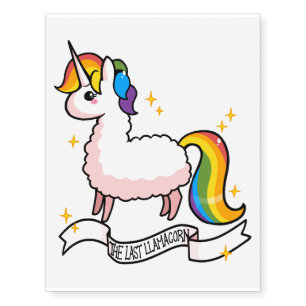 The Last Llamacorn Temporary Tattoos