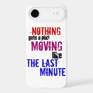 The Last Minute ~ Procrastinator Typography iPhone 17 Air Case