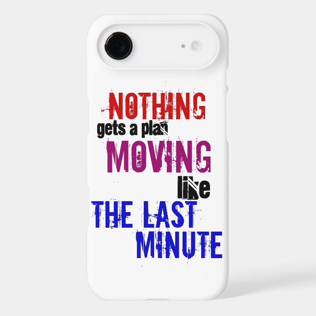 The Last Minute ~ Procrastinator Typography Case-Mate iPhone Case (Back)