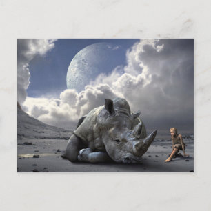 The Last Of The Northern White Rhino Postcard