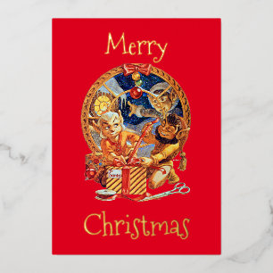 The Last Package Foil Holiday Card