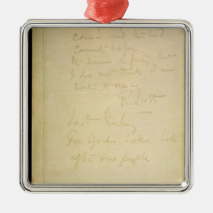 The last page of his diary, Antarctica Metal Ornament