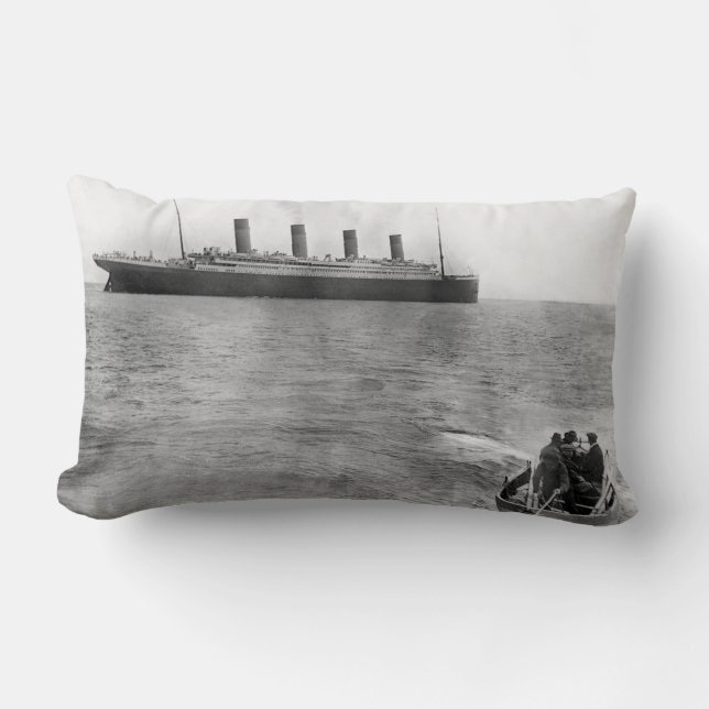 The last photo of the Titanic  Lumbar Pillow (Front)