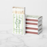 The Last Pickle | Cute Funny Bachelorette  Matchboxes<br><div class="desc">Light up the party with these hilarious The Last Pickle bachelorette matchboxes! Featuring a cheeky cartoon pickle in high heels holding a martini, this fun and flirty design is perfect for bridal babes who love bold details and unexpected laughs. Paired with soft green stripes and customizable text, these matchboxes make...</div>