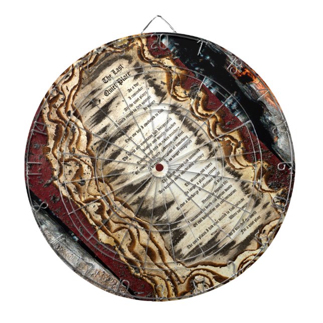 The Last Quiet Place Dartboard With Darts (Front)