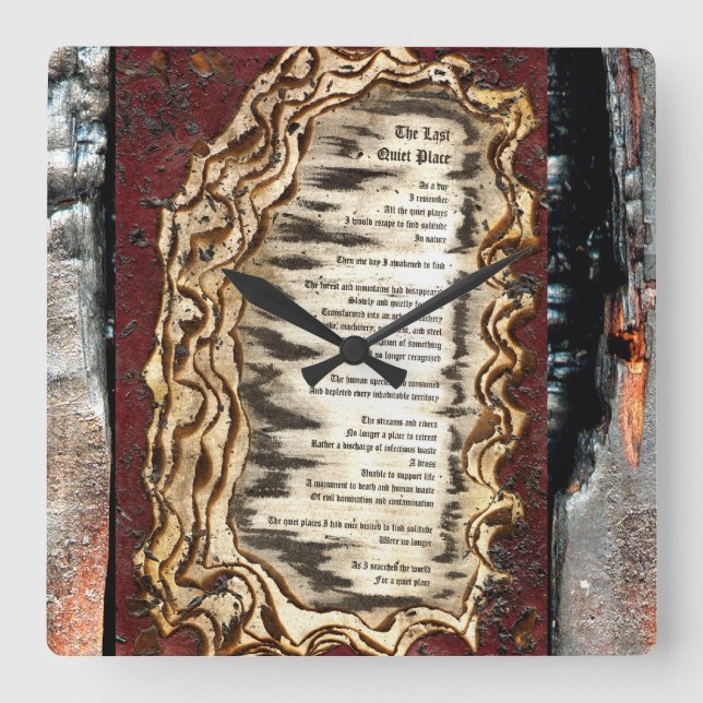 The Last Quiet Place Square Wall Clock (Front)