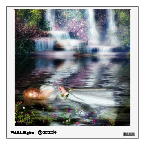 The Last Repose of Ophelia Fantasy Art Wall Decal