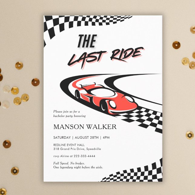 The Last Ride Bachelor Party Invitation (Creator Uploaded)