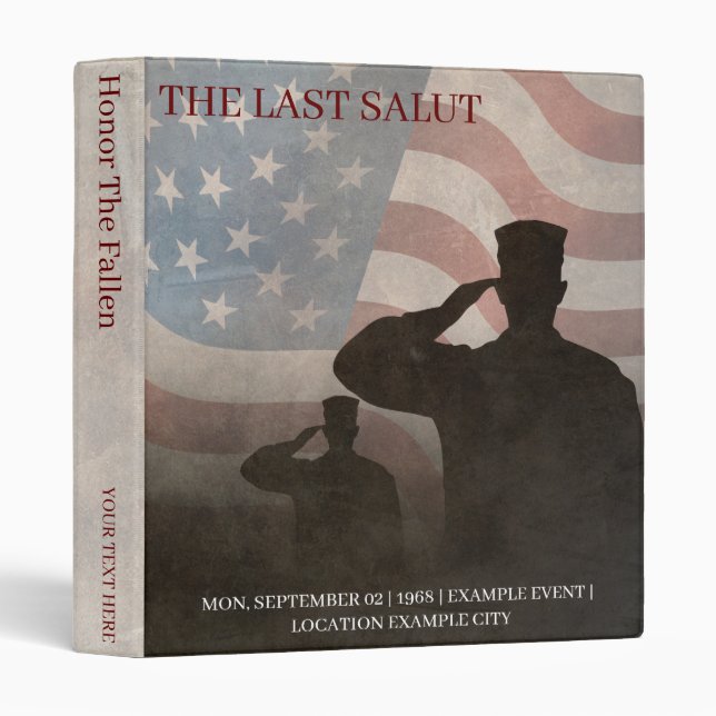 THE LAST SALUT VINTAGE 3 RING BINDER (Front/Spine)