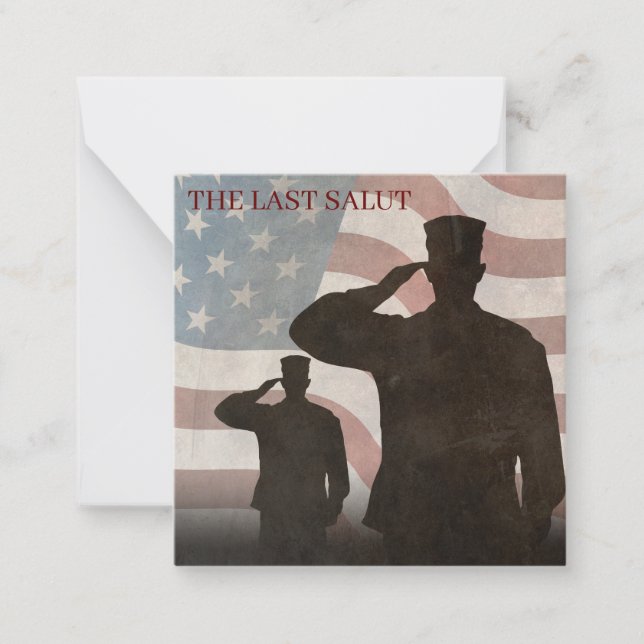 THE LAST SALUT VINTAGE NOTE CARD (Front)