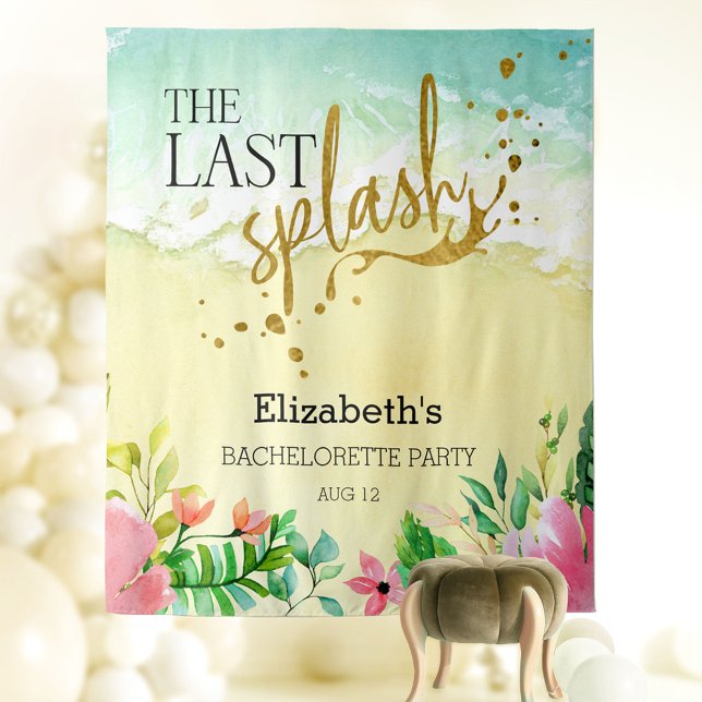 The last splash Bachelorette Party Backdrop (Creator Uploaded)