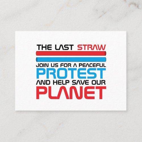 The Last Straw Climate Change Meeting Point Business Card