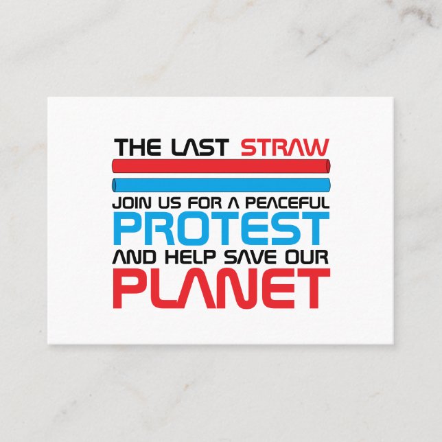 The Last Straw, Climate Change Meeting Point Business Card (Front)