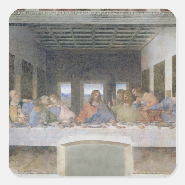 The Last Supper, 1495-97 2 Square Sticker (Front)