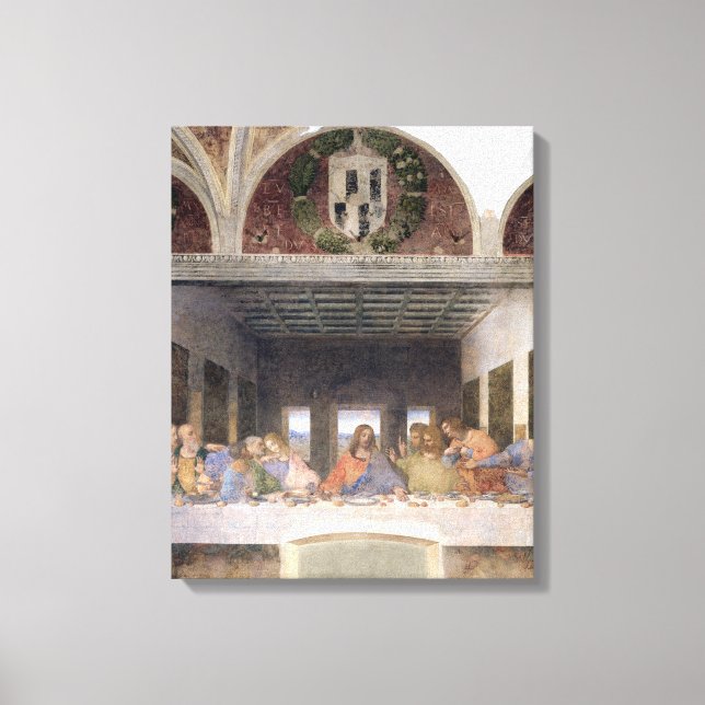 The Last Supper, 1495-97 3 Canvas Print (Front)