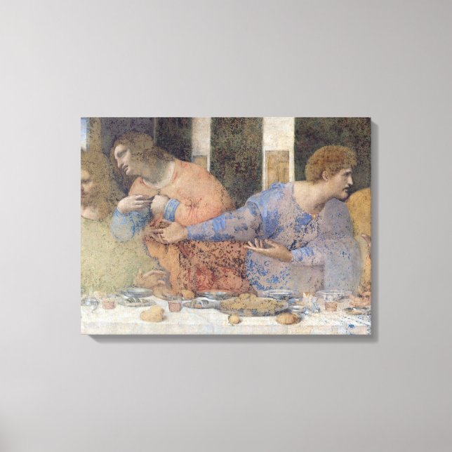 The Last Supper, 1495-97 3 Canvas Print (Front)