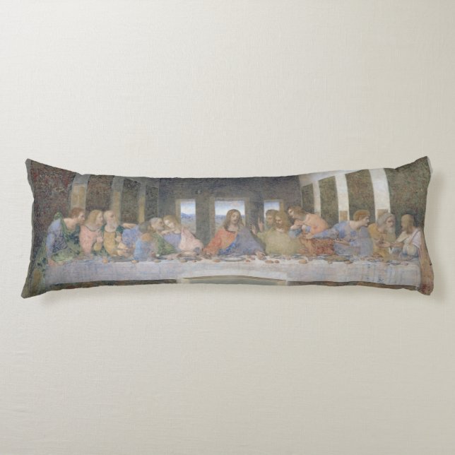 The Last Supper, 1495-97 (fresco) Body Pillow (Front)