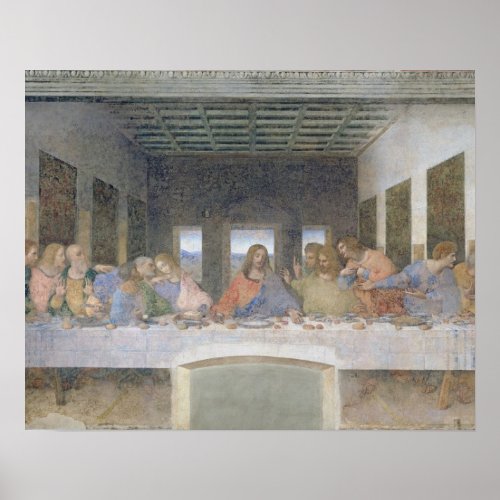 The Last Supper 1495_97 fresco Poster