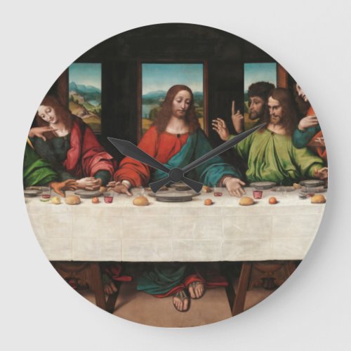 The Last Supper 1515_1520 by Giampietrino Large Clock